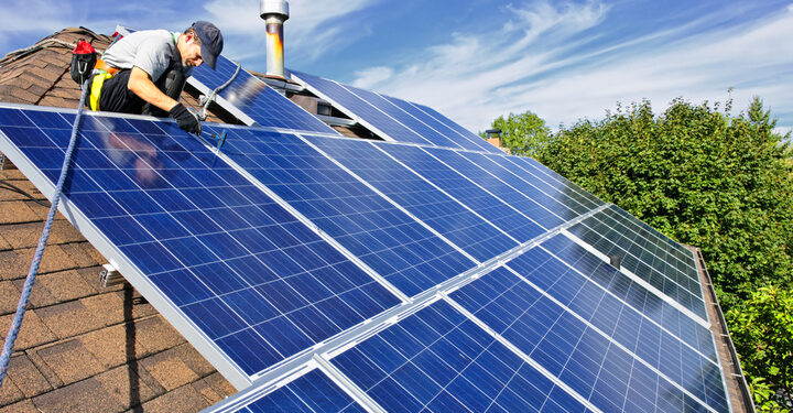 Solar roof installation