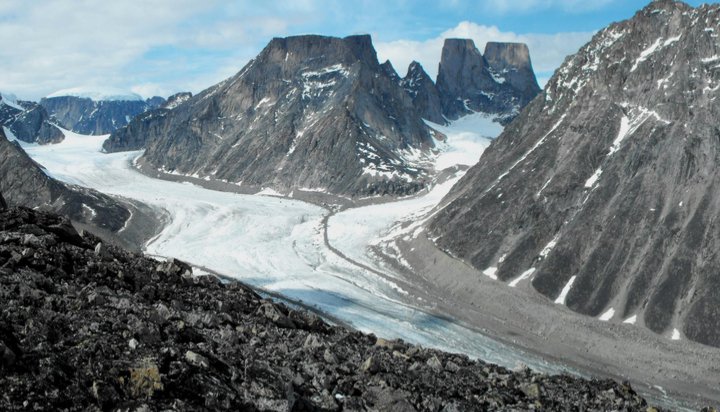 Retreating glacier