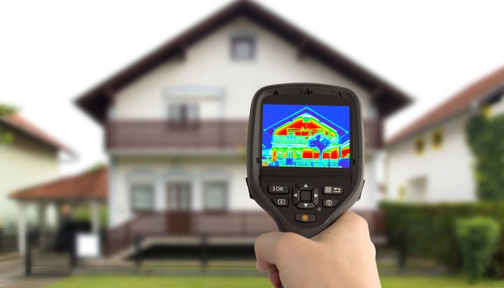 Home being tested with a thermal scanner