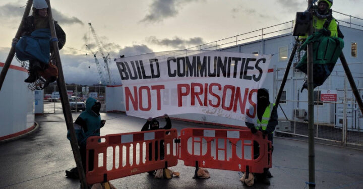 Activists bring construction of Britain’s first all-electric prison to a halt