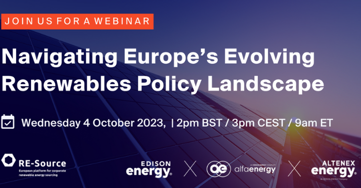 Webinar – Navigating Europe’s Evolving Renewables Policy Landscape